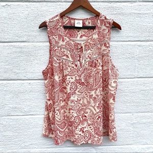 Knox Rose Women’s Paisley Sleeveless Blouse XL